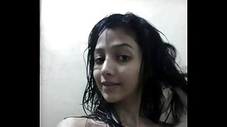 indian magnificent indian girl with lovely pair bathroom selfie wowmoyback